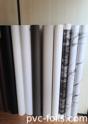 White Marble Matte PVC Decorative Film for Vacuum Press Applications in Furniture Panels
