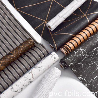 Matt Black Marble PVC Wrapping Film For Wall Panels，Furniture Lamination