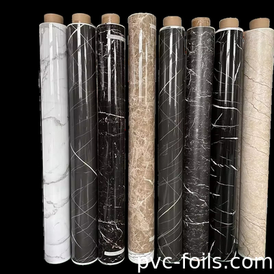 Matt Black Marble PVC Wrapping Film For Wall Panels，Furniture Lamination
