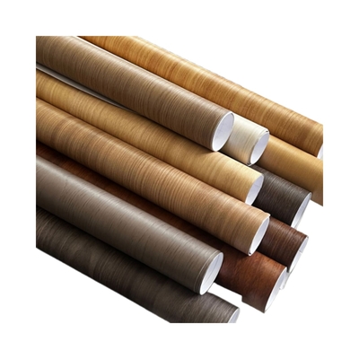 Wood Grain PVC Furniture Foil Roll For Home Kitchen Cabinets Doors