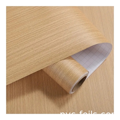Stock Color New Wood Grain PVC Decorative Film Wallpaper Wooden Adhesive Foil