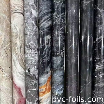 Digital Printed Marble PVC Decorative Film For Furniture Panel And Lamination Projects