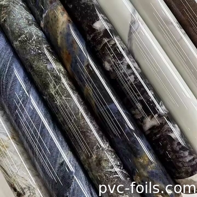 2025 Marble Effect PVC Lamination Film For Cabinet Doors &amp; PVC Sheets – Stone Style Wrap Film