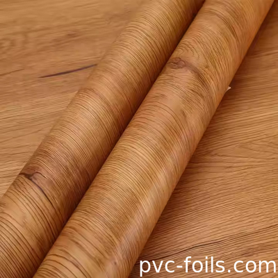 Super Matte Wood Grain PVC Wrapping Foil For WPC Wall Panels Decoration