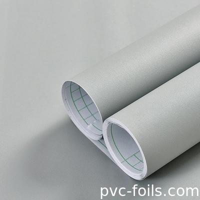 Solid Color Matte Gray Self-Adhesive PVC Film - Peel And Stick For Furniture Surface