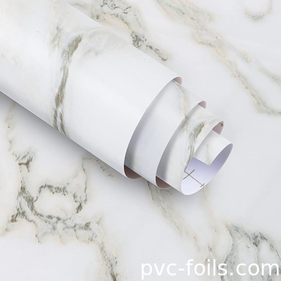 High Gloss Marble Design Self-Adhesive Vinyl Film – Premium PVC Stickers For Countertop Wrapping