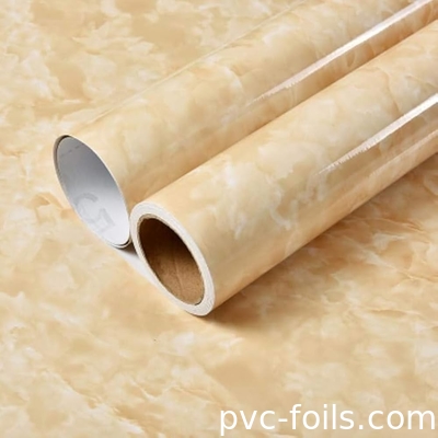 Marble Effect High Gloss Self-Adhesive Vinyl Film For Countertop And Furniture Renovation