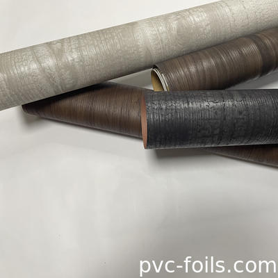 0.14mm Durable PVC Wooden Texture Embossed Film Waterproof Decorative Laminating Sheet For Furniture Home Decor