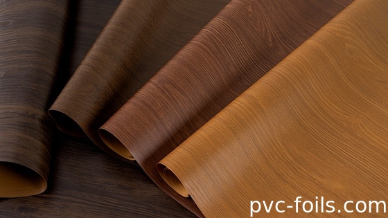 Italy Wood Look PVC Furniture Decorative Film For Doors - Mixed Oil Imitation Wood Design