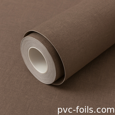 Fabric Texture Solid Color Pvc Texture Self Adhesive Wall Covering For Interior Wall Decoration