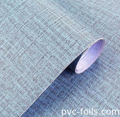Fabric Texture Solid Color Pvc Self Adhesive Film For Hotel Decoration Renovation
