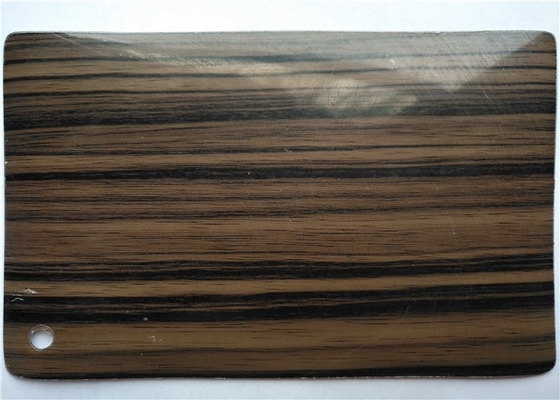 High Gloss Wood Grain Pvc Vinyl Cabinet Doors 0.30mm 0.50mm Thick
