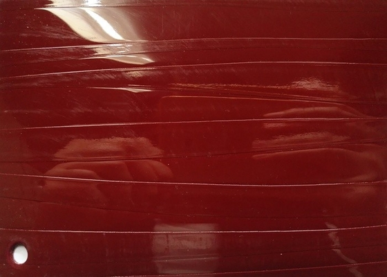 Red Embossed PVC 3D Membrane Foil For Furniture Interior Decoration