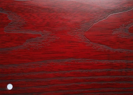 Fireproof Dark Wood PVC Decorative Film For Door Frame Wrapping Profile