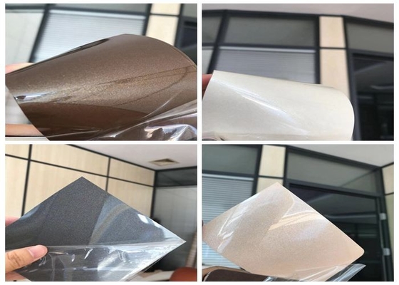 High Gloss Sparkle Pvc Decorative Film For Kitchen Cabinets Doors 0.15mm