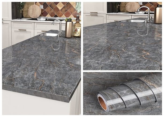 Matt Grey Kitchen Worktop Vinyl Self Adhesive Film For Countertops Cabinets