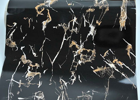 3d Uv Marble Like Design Kitchen Tabletop Decorative Pvc Foil Black Golden