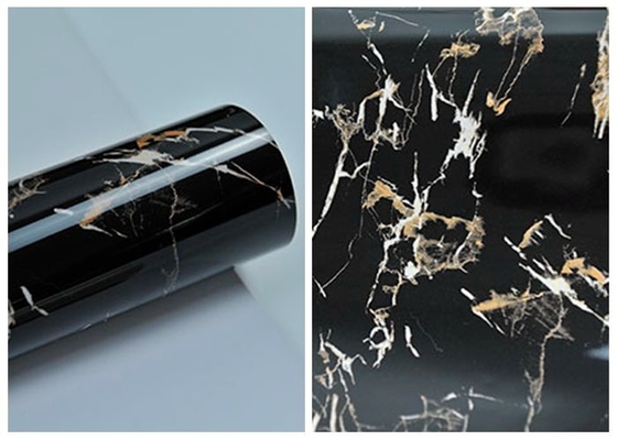 Home Decor Granite PVC Self Adhesive Film Black Marble Vinyl Wrap For Countertops