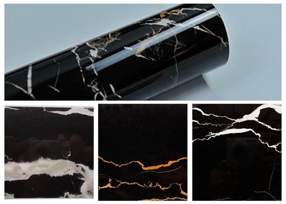 Home Decor Granite PVC Self Adhesive Film Black Marble Vinyl Wrap For Countertops