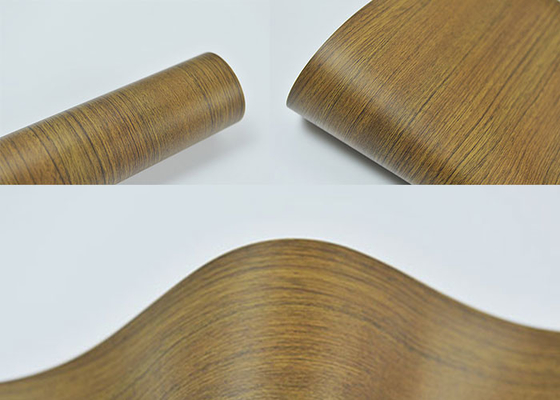 Vacuum Press Pvc Foil For Wardrobe Doors Matte Wood Grain 1420mm