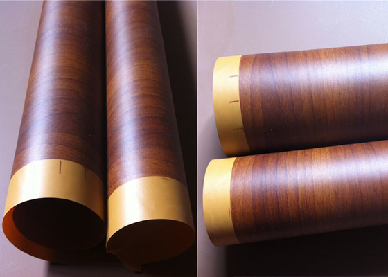 Waterproof Pvc Foil For Membrane Press Vacuum Red Rosewood 500m Roll