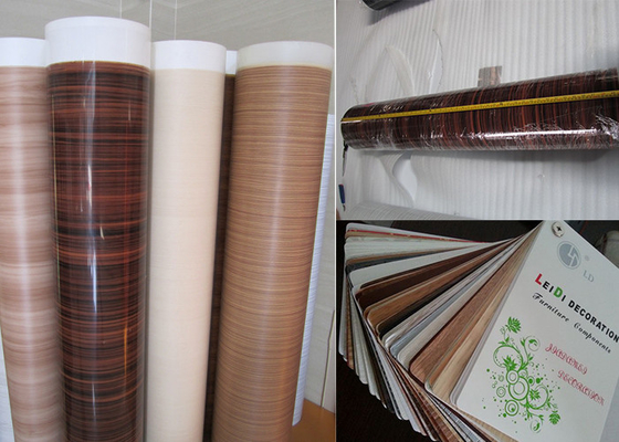 Wood Embossed Pvc Furniture Foil For Particle Board Decoration 0.15-0.30mm